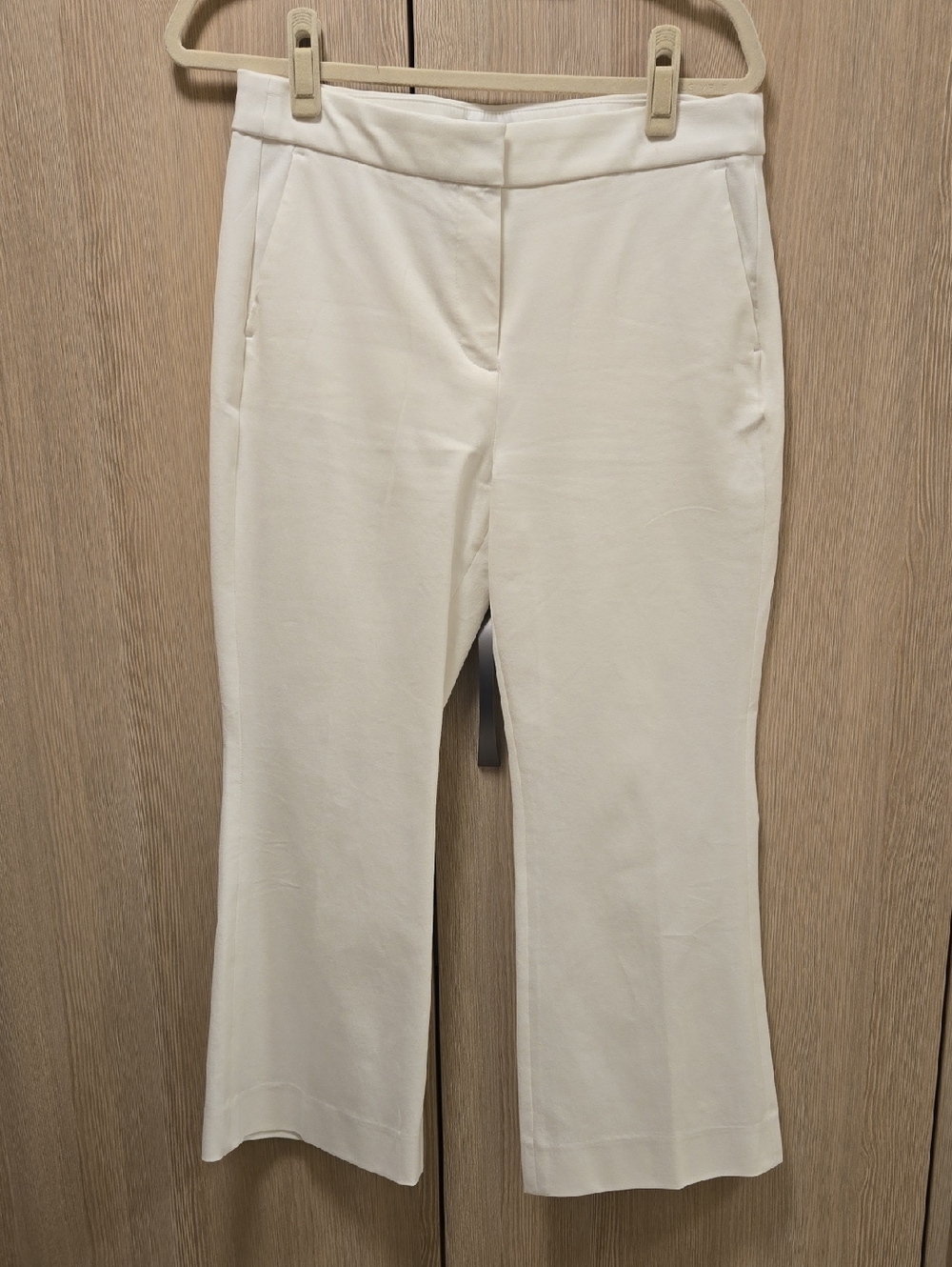 J. Crew White Wide-Leg Ponte Pants